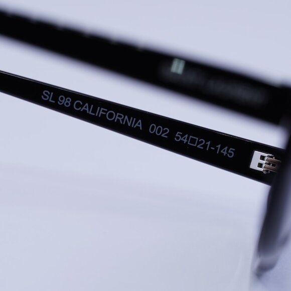Saint Laurent SL98 CALIFORNIA 002 Sunglasses Black Oval Frame, Grey Lenses main image 4